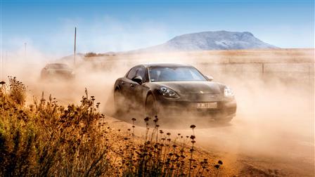 Porsche Panamera on a test tour in South Africa