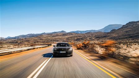 Porsche Panamera on a test tour in South Africa