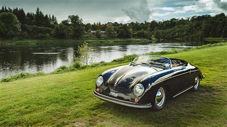 Porsche 356 Speedster at River Tay in Scotland