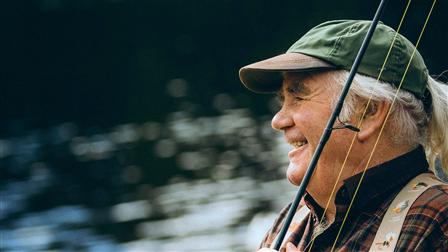 Gamekeeper at River Tay in Scotland