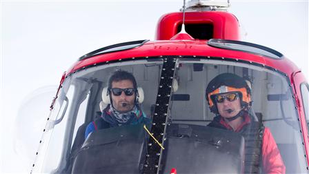 Mark Webber's helicopter training