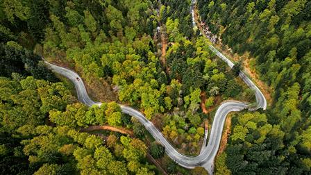 Course section of the Schauinsland hill-climb racetrack