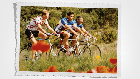 Walter Röhrl, Eddy Merckx, Victor Van Schil (l-r)