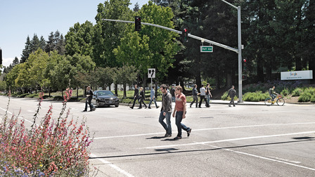 Google-road-sign at Silicon Valley