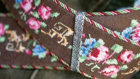 Embroidered monograms make suspenders unique