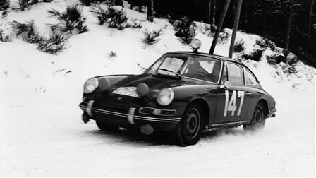 Monte-Carlo 911 of 1965 snowtrack French Maritime Alps